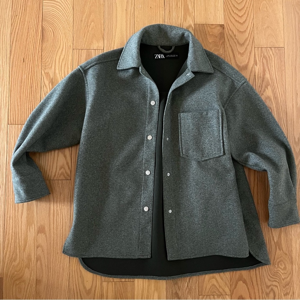 Zara army green overshirt